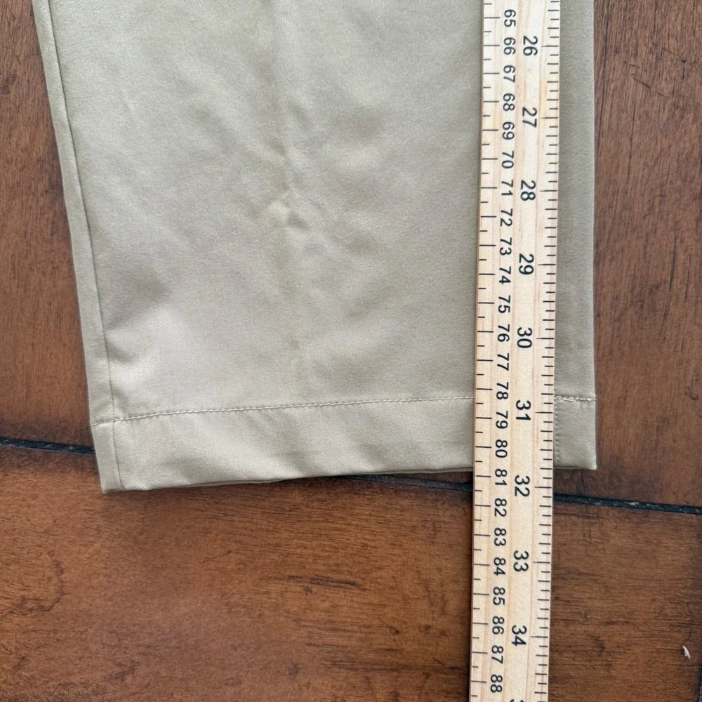 Fabletics Mens The One‎ Pant Tan Khaki Technical Stretch Commuter Chinos 35x31